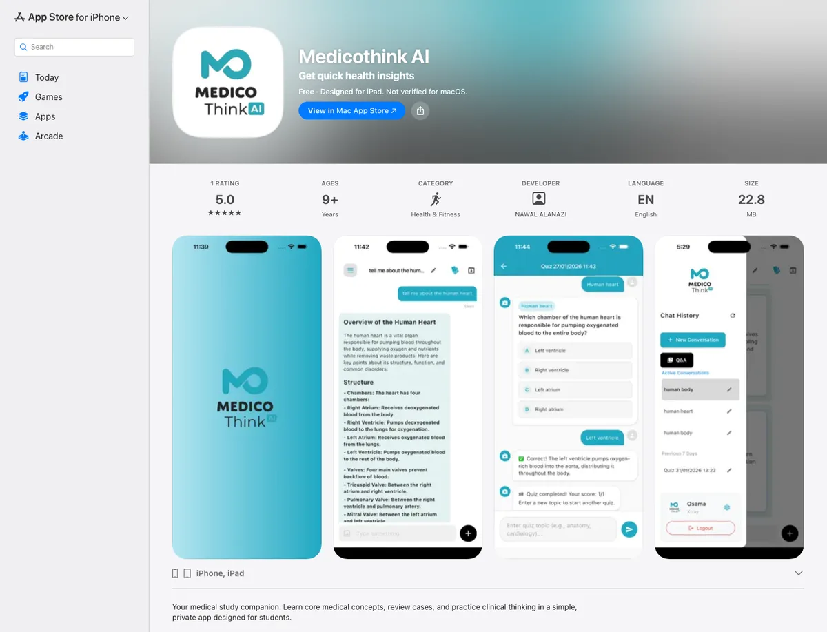 Medicothink AI website screenshot